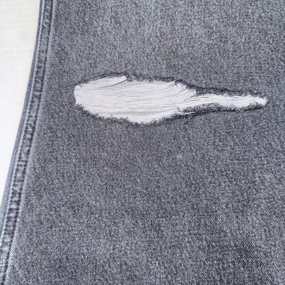 Wrangler WANDERER 622 HIGH RISE FLARE W Patch Black Distressed Jeans Women 32x34 - Picture 5 of 13